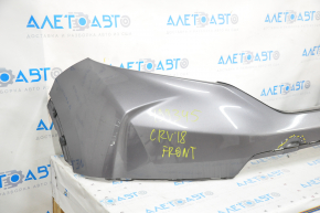 Front bumper bare Honda CRV 17-19 graphite, tear, pressed
