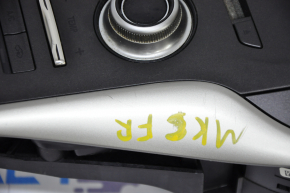 Lincoln MKC 15 climate and monitor control panel - scratches, nicks on chrome, broken fasteners