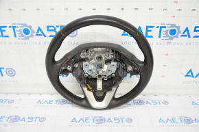 Steering wheel bare Lincoln MKC 15 - leather dark brown, for dry cleaning, rubbed, scratches