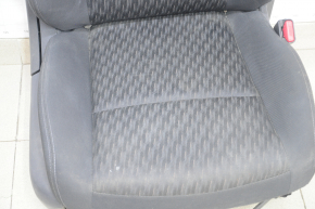 Passenger seat Nissan Rogue 14-20 without airbag, mechanical, cloth black, for cleaning