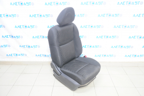Passenger seat Nissan Rogue 14-20 without airbag, mechanical, cloth black, for cleaning