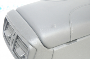 Console center armrest and cup holders Nissan Rogue 17- black, without heated seats, scratches