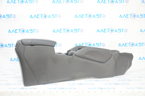 Console center armrest and cup holders Nissan Rogue 17- black, without heated seats, scratches