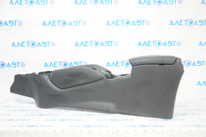 Console center armrest and cup holders Nissan Rogue 17- black, without heated seats, scratches
