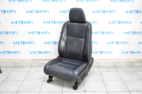 Driver's seat Toyota Avalon 13-18 with airbag, electric, heating, ventilation, leather black, scratches on plastic