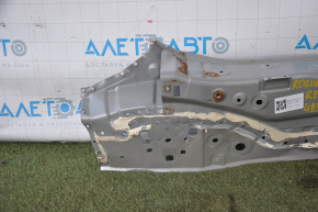 Rear panel Nissan Rogue 14-20 silver, dented, corrosion, painted