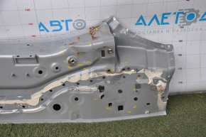 Rear panel Nissan Rogue 14-20 silver, dented, corrosion, painted