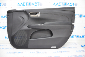 Door trim card front right Toyota Avalon 13-18 black with black insert, cracked leather, scuffs