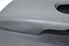 Door trim card front right Toyota Avalon 13-18 black with black insert, cracked leather, scuffs