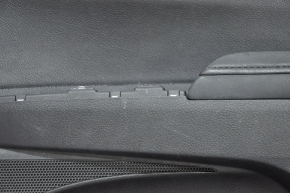 Door trim card front right Toyota Avalon 13-18 black with black insert, cracked leather, scuffs