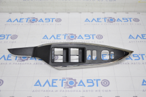 Front left window lift control trim Toyota Avalon 13-18 with backlight, scratches on chrome