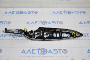 Front left window lift control trim Toyota Avalon 13-18 with backlight, scratches on chrome