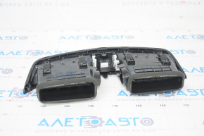 Front panel air duct deflector central Nissan Rogue 14-20 black gloss