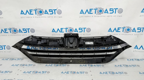 Radiator grill assembly Honda CRV 17-19 with badge, honeycomb fractures, broken fasteners, cracks, sand