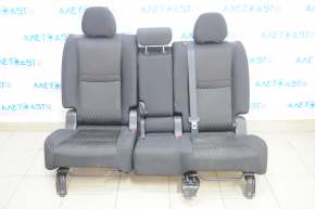 Rear row of seats 2 row Nissan Rogue 14-20 cloth black, for cleaning