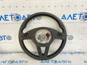 Naked steering wheel Infiniti QX30 17-19 leather black, white stitching, without overlay