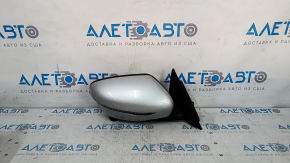 Side mirror right Nissan Rogue 17-20 15 pins, silver, heated, turn signal, camera