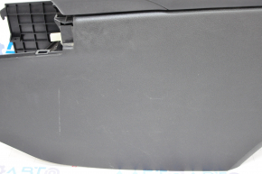 Console center armrest Toyota Avalon 13-18 leather black scratches, cracked armrest, under air duct and control, without air duct and control