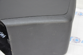 Console center armrest Toyota Avalon 13-18 leather black scratches, cracked armrest, under air duct and control, without air duct and control