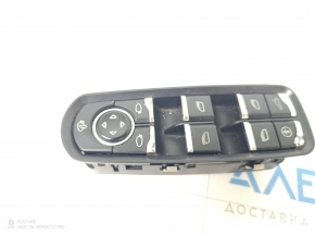 Front left window lift control Porsche Cayenne 958 11-17 black with chrome, chrome trim