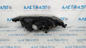 Headlight front left Nissan Rogue 17- halogen, with mount, varnish, sand