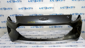 Front bare bumper Ford Escape MK4 20-22 without parking sensors, graphite J7, scratches, pressed