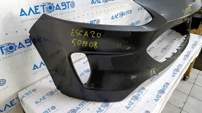 Front bare bumper Ford Escape MK4 20-22 without parking sensors, graphite J7, scratches, pressed