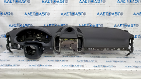 Torpedo front panel with AIRBAG Porsche Cayenne 958 11-14 black leather, crack
