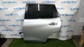 Door assembly rear left Nissan Rogue 14-20 silver K23, with door trim, with control, with hinges, with speaker, butt