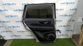 Door assembly rear left Nissan Rogue 14-20 silver K23, with door trim, with control, with hinges, with speaker, butt
