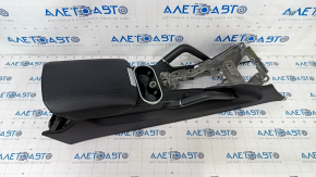 Central console armrest and cup holders Porsche Cayenne 958 11-14 leather, black