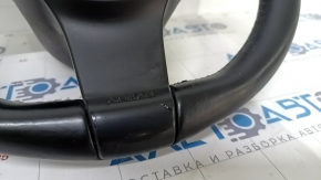 Naked steering wheel Porsche Cayenne 958 11-14 leather black, with buttons, paint swelled, chrome peeled off