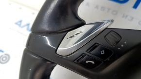 Naked steering wheel Porsche Cayenne 958 11-14 leather black, with buttons, paint swelled, chrome peeled off
