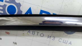 Upper rear right door molding Ford Escape MK4 20- chrome, with glass seal, torn rubber, scratches on chrome