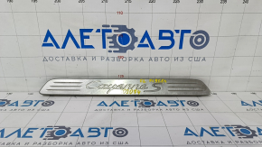 Door sill insert front left Porsche Cayenne 958 11-17 chrome, scratches