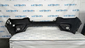 Bare front bumper upper part Jeep Cherokee KL 19-21 without parking sensors, without plug towing hook, green, pressed, scratches