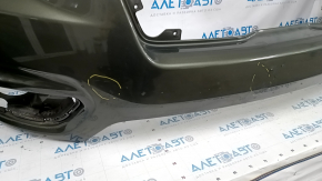 Bare front bumper upper part Jeep Cherokee KL 19-21 without parking sensors, without plug towing hook, green, pressed, scratches