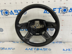 Bare steering wheel Audi A4 B8 13-16 leather, black, no buttons, 4 spokes