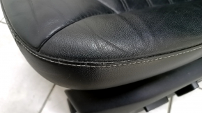 Driver's seat Ford Fusion mk5 17-20 with airbag, leather black, electric, heated, cracked