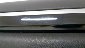Door trim card rear right Porsche Cayenne 958 11-17 black, with tweeter, armrest black leather, molding black gloss, scratches