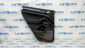 Door trim card rear left Porsche Cayenne 958 11-17 black, with tweeter, armrest black leather, molding black gloss, scratches