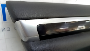 Door trim card front left Porsche Cayenne 958 11-17 black, with tweeter, armrest black leather, molding black gloss, swollen varnish and chrome