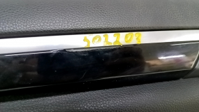 Door trim card front left Porsche Cayenne 958 11-17 black, with tweeter, armrest black leather, molding black gloss, swollen varnish and chrome