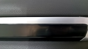 Door trim card front right Porsche Cayenne 958 11-17 black, with tweeter, armrest black leather, molding black gloss, scratches, varnish swelled