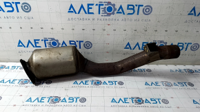 Intake pipe with catalytic converter left second Porsche Cayenne 958 11-17 Hybrid broken bolt