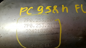 Intake pipe with catalytic converter left second Porsche Cayenne 958 11-17 Hybrid broken bolt