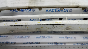 Front bumper bare Ford Fusion mk5 17-18 white YZ, without parking sensors, dented, scuffed, scratches, broken fasteners