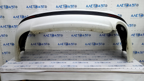 Rear bumper assembly Ford Fusion mk5 13-18 white, for 1 pipe, without parking sensors, scratches