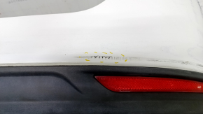 Rear bumper assembly Ford Fusion mk5 13-18 white, for 1 pipe, without parking sensors, scratches
