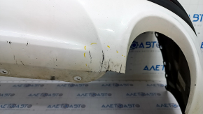 Rear bumper assembly Ford Fusion mk5 13-18 white, for 1 pipe, without parking sensors, scratches